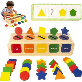 Dřevěná hračka DŘEVĚNÉ STAVEBNICE EDUKAČNÍ HRAČKY PRO DĚTI DŘEVĚNÉ STAVEBNICE TŘÍDIČ TVARŮ