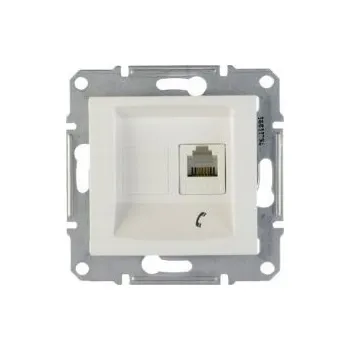 Elektrická zásuvka Telefonní zásuvka nástěnná Schneider Electric bílá