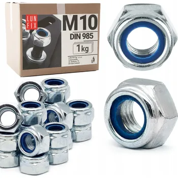 Matice Samojistná matice M10, pozinkovaná, DIN 985, 1 kg (cca 90 ks)