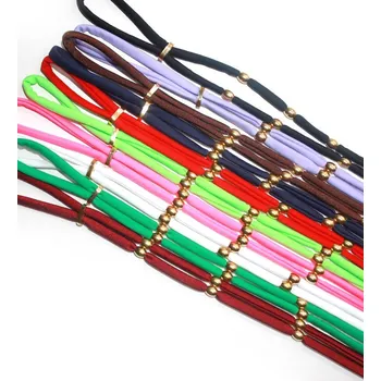 Náhrdelník Foxette Podprsenkový Náhrdelník Zlacené Nerezové Korálky - Tmavě Modrá JF_0331