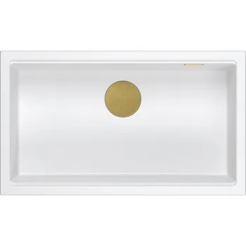 Granitový dřez Jednodřez Quadron Logan 110 granit bílý