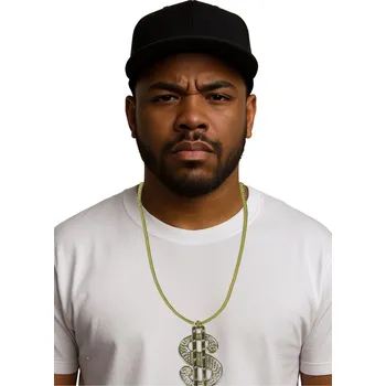 Karnevalový doplněk GuircaZlatý řetěž s dolarem