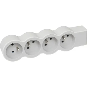 Elektrická zásuvka LEG PŘÍVOD 49497 PRODLUŽ. 4X2P+T BÍLÁ/ŠEDÁ