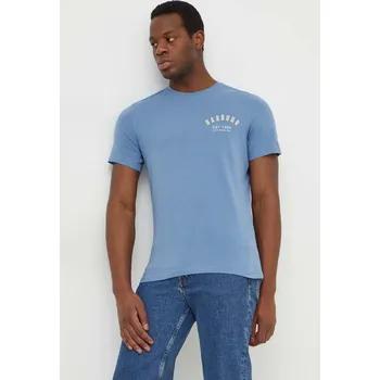 Bavlněné tričko Barbour MTS0502 modrá 55C, vel. M