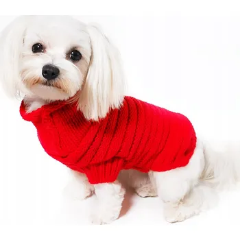 Obleček pro psa Svetr pro psa XXL zimní červený teplý obleček pro psa PositiveCare
