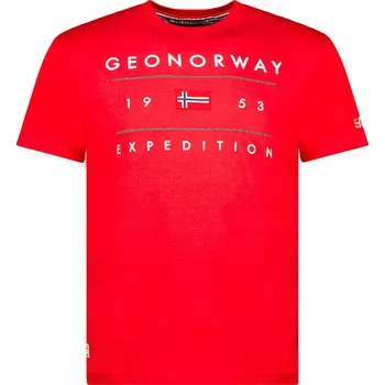 Pánské tričko GEOGRAPHICAL NORWAY tričko pánské JEZOLO MEN S červená