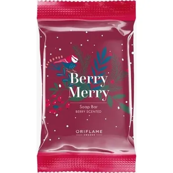 Mýdlo Oriflame Vánoční mýdlo Berry Merry s vůní lesních plodů 75 g