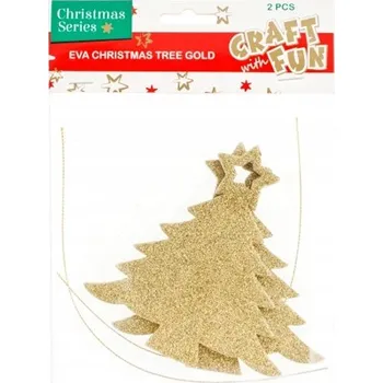 Vánoční ozdoba Ozdoba na stromeček BN, zlatá, s brokátovým zdobením, 2 ks, Starpak