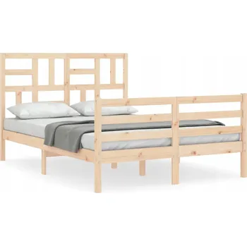 Postel Dřevěná borovicová postel 195,5 x 125,5 x 104 cm, neošetřená