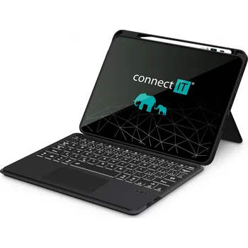 Klávesnice CONNECT IT TabCase podsvícená bezdrátová klávesnice s pouzdrem pro iPad 10.9" ČERNÁ CKB-2030-CS