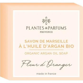Mýdlo Plantes and parfums Tuhé mýdlo s arganovým olejem BIO Květy pomerančovníku 100 g