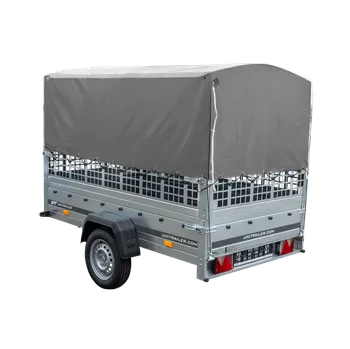 Auto-moto Přívěs za auto na pružinách 230x125 UNITRAILER GARDEN 230/R KIPP s pletivovými bočnicemi, rámem H-800 a šedým krytem
