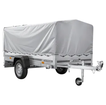 Auto-moto Jednonápravový přívěs na pružinách 264x125 UNITRAILER GARDEN 264/R KIPP s rámem H-800 a šedou plachtou