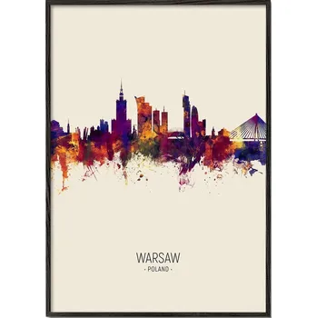 Obraz PUZZLE Varšava ART Vintage Retro + JMÉNO Krabička 120 dílků.