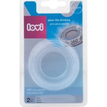Silikonové těsnění do hrnku Lovi 360° 0,25 l, bezbarvé, 2 ks