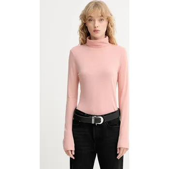 Bavlněné tričko s dlouhým rukávem Marc O'Polo 5000007063 růžová 03A, vel. XS