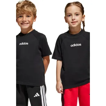 Chlapecké tričko Dětské bavlněné tričko adidas JC9753 černá 99X, vel. 116