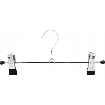 Věšák 4x Kovové věšáky se skřipci na oblečení do skříně, na kalhoty a sukně