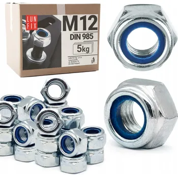 Matice Samojistná matice M12 pozink DIN 985 5kg