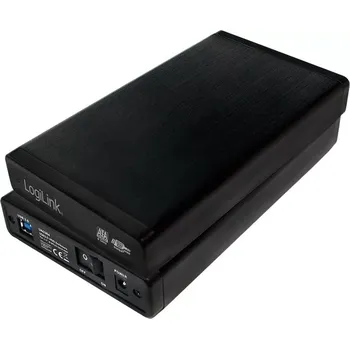 Příslušenství pro datový nosič externí box na HDD 3,5" SATA s USB 3.0, černý hliníkový