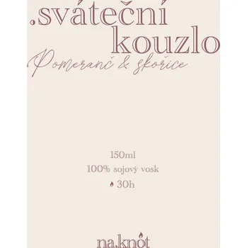 Svíčka Svíčka NA.KNOT s víčkem Vůně: Pomeranč & Skořice