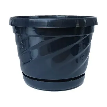 Květináč Květináč s miskou Malaga 190x130 mm antracit