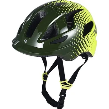 Cyklistická přilba P2R MASCOT olivová/lime ((52-56cm)) (Přilba P2R MASCOT, S, Army green/Lime)