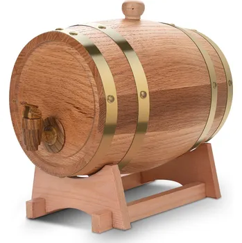 Dřevěný soudek s výpustí 2,5L 16x26 cm