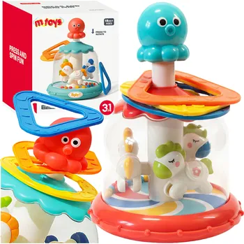 Hračka pro nejmenší KOLOTOČ HRACÍ SKŘÍŇKA KÁČA KULIČKY KONÍCI CHOBOTNIČKA SENZORICKÁ HRAČKA