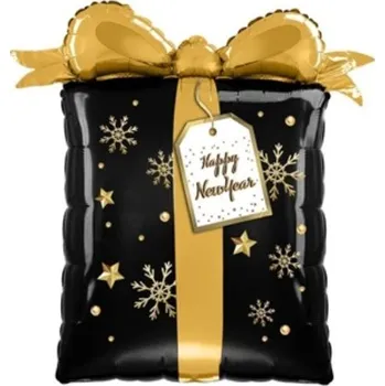 Balónek Fóliový balónek Dárek Šťastný Nový Rok Silvestr 49x69 cm