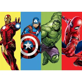 Puzzle PUZZLE Avengers Hulk Iron Man Spiderman + JMÉNO Krabička 120 dílků