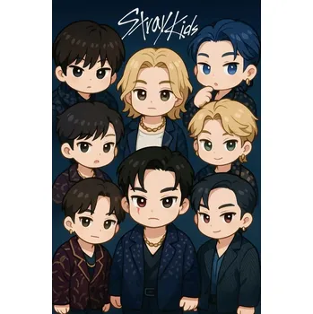 Puzzle PUZZLE Personalizované stray kids anime postavy Dárek 252 EL. A3