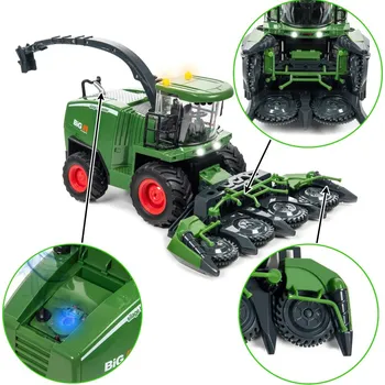 RC model auta Lebula Dálkově ovládaný rc kombajn na dálkové ovládání hračka světlo zvuk mýdlové bubliny zelená