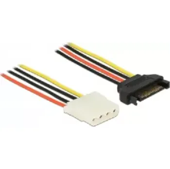 Kabel do PC DeLock adaptér SATA 15pin samec - Molex 4 pin samice (60136)