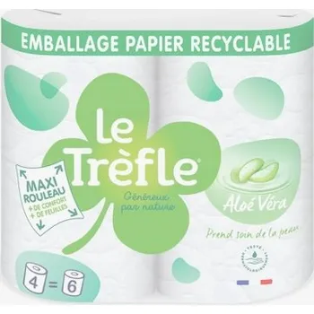 Toaletní papír bez vůně ekologický 3vrstvý LE TREFLE 4 role