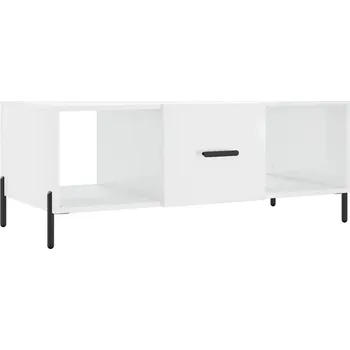 Konferenční stolek Konferenční stolek, bílý s vysokým leskem, 102x50x40 cm