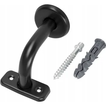 DRŽÁK MADLA ZÁBRADLÍ SCHODIŠŤOVÉ TRALKY UPEVNĚNÍ ČERNÝ