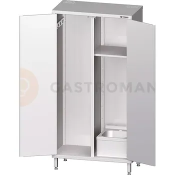 Nástavec na skříň Ocelová skříň s umyvadlem 1000 x 500 x 2000 mm | STALGAST, 617010