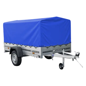 Auto-moto Jednonápravový přívěs na pružinách 230x125 UNITRAILER GARDEN 230/R KIPP s rámem H-800 a modrou plachtou