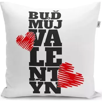 Polštář Sablio Polštář Buď můj Valentýn 2: 40x40 cm