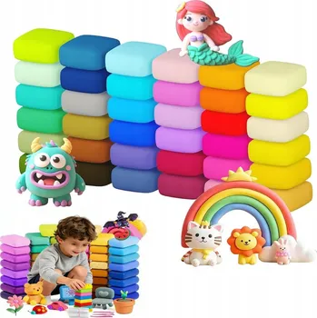 Modelovací hmota Sada Lehké Modelovací Hlíny 50 ks + Příslušenství Dárek pro Děti