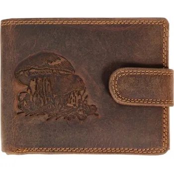 Peněženka Kožená pánská peněženka Houby