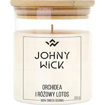 Svíčka Sójová vonná svíčka ORCHIDEJ A RŮŽOVÝ LOTOS Johny Wick 1 ks
