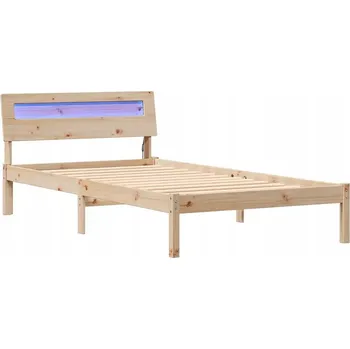 Postel Jednolůžková dřevěná postel VidaXL 75x190 cm, odstíny hnědé