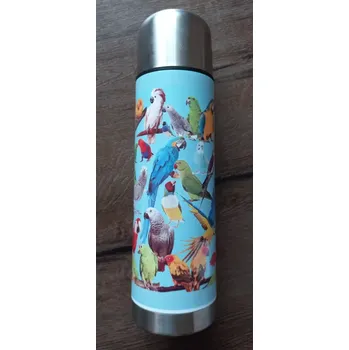 Sportovní batoh Termoska 750ml s motivem papoušků (Unikátní termoska)