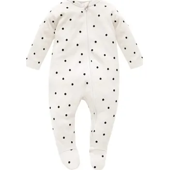 Kojenecký overall Pinokio Tres Bien Overal na zip - Ecru Dots, vel. 74
