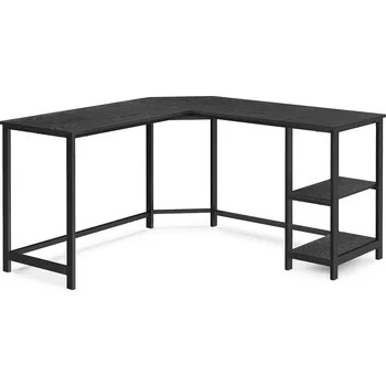 Psací stůl VASAGLE Rohový počítačový stůl, 138x138x76cm, černý Počítačový stůl