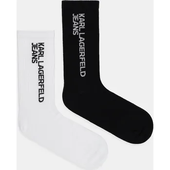 Pánské ponožky Ponožky Karl Lagerfeld Jeans 2-pack A1W47053 černá 99A, vel. ONE SIZE