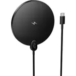 Nabíječka indukční HOCO CW62 - 15W - s USB-C kabelem a displejem - černá