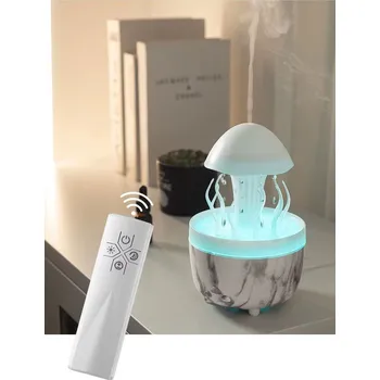 Zvlhčovač vzduchu ZVHLČOVAČ VZDUCHU LED HOUBIČKA DIFUZÉR OBLÁČEK DEŠŤOVÉ KAPKY AROMATERAPIE